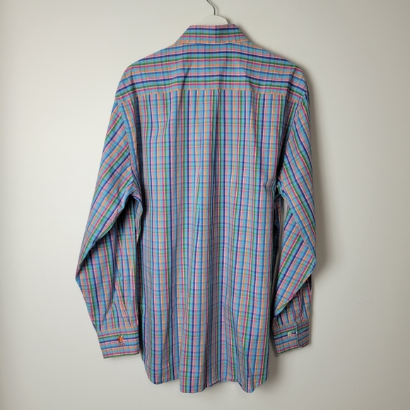 Peter Millar Weekender Finish Multicolored Plaid Button-Down Shirt - Picture 5 of 11
